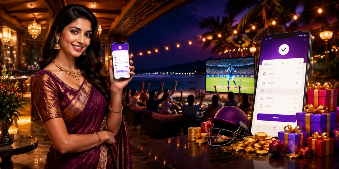 Man registering on mobile for cricket betting in India