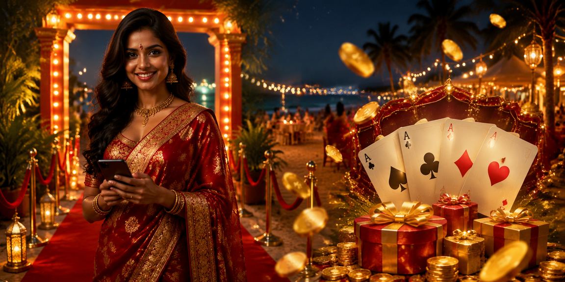 Indian woman playing Teen Patti on mobile with secure privacy